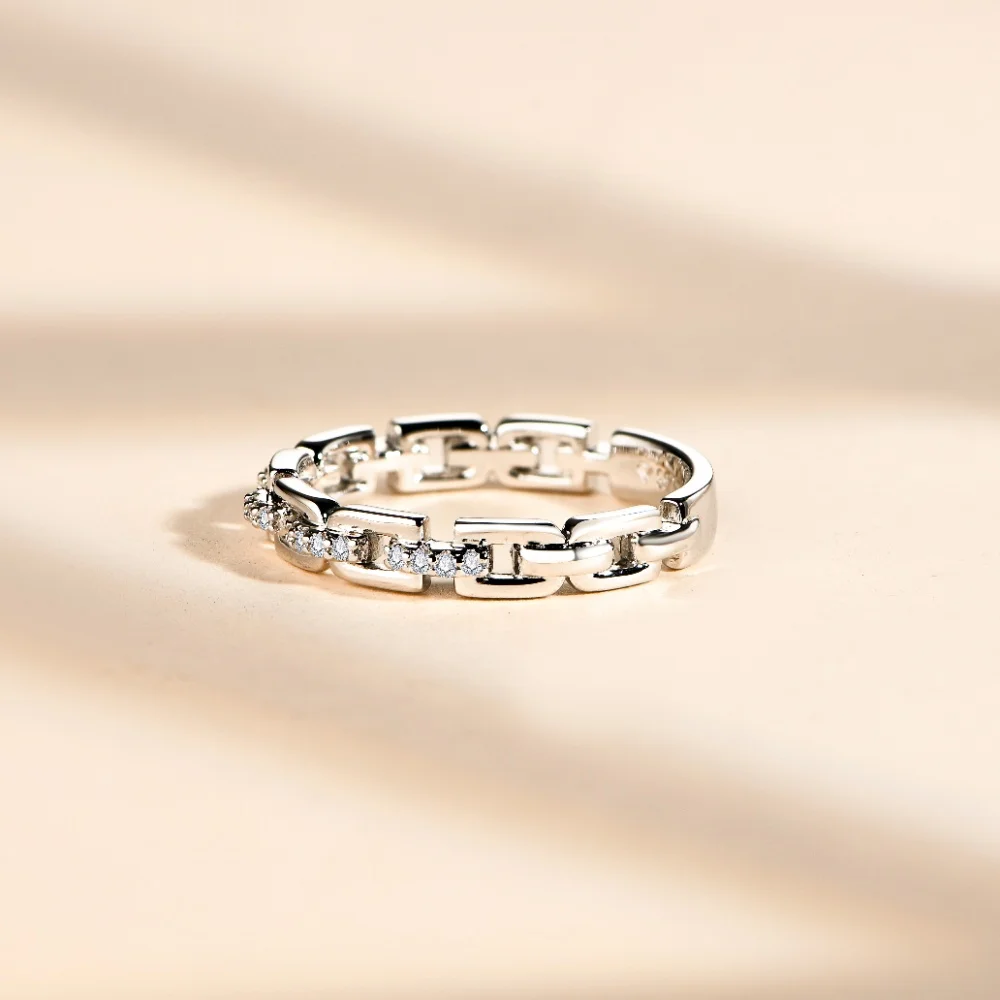 CHARMING 2025 элегантные кольца с муассанитом лабораторный бриллиант для унисекс