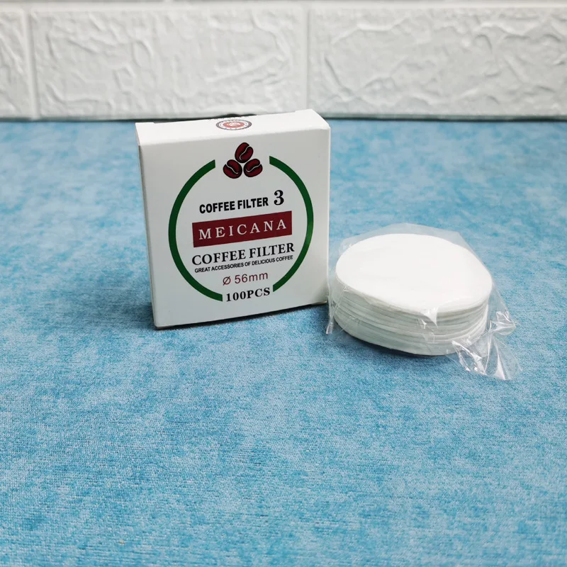 100 Упаковок Круглых Фильтров Для Кофе Бумажные Одноразовые Конусообразные