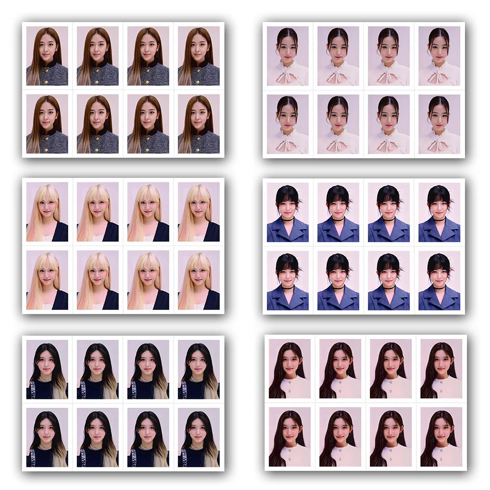 

KPOP IVE в сочетании с однодюймовым IDphoto около одиннадцати IZONE Cheercard фото An Youzhen в том же стиле Новая Корея группа благодарю открытку