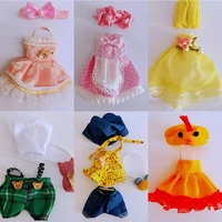 new bjd doll clothes dress up princess 16cm doll clothes suit with headdress skirt bjd dolls girl play house toys accessories