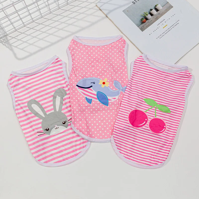 

Summer Striped Vest Pet Dog Clothes Cotton T-Shirt Dog Clothing For Dogs Puppy Outfit Shirt Small Pet Chihuahua Teedy Clothes