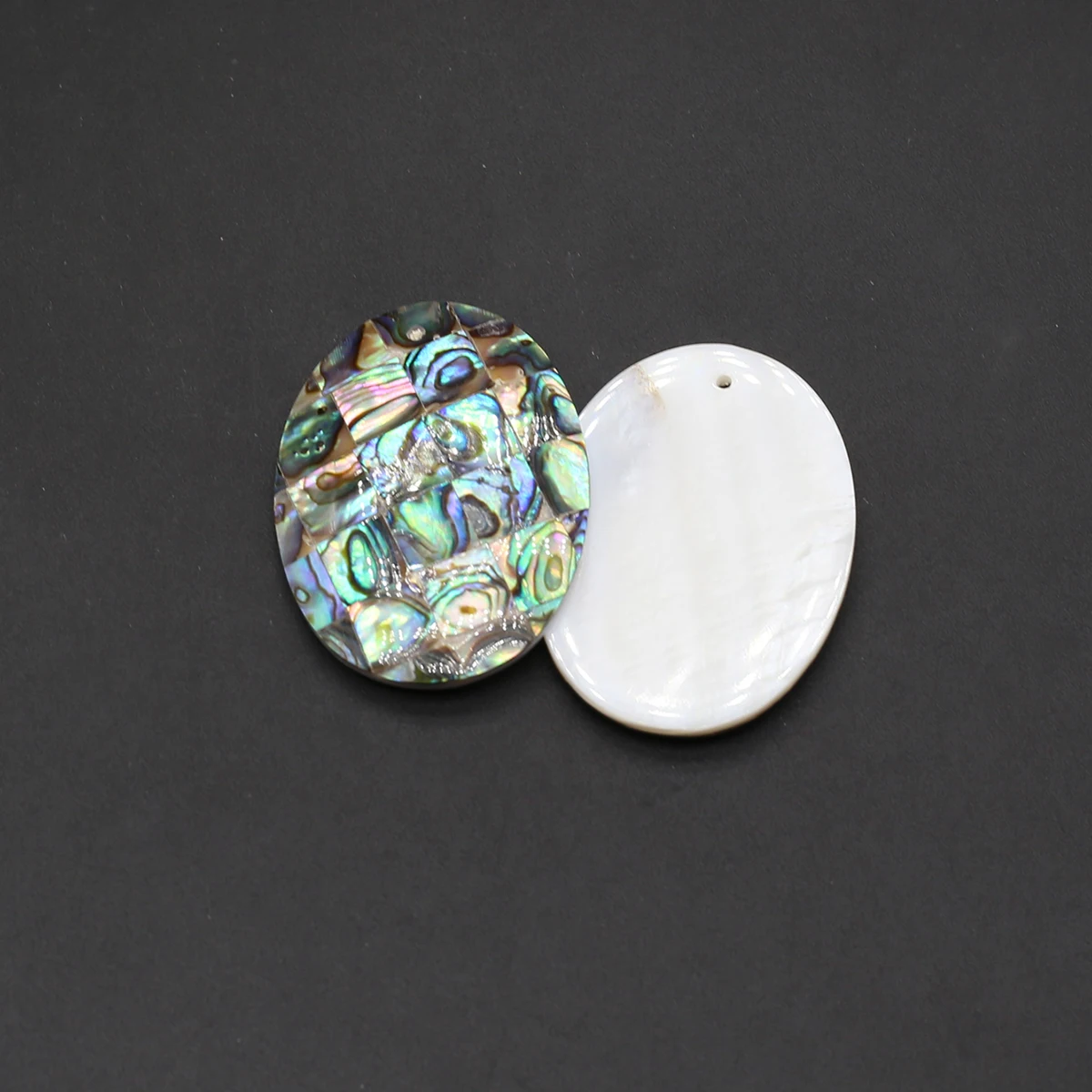 

Shell Pendant Natural Abalone Egg-Shaped Splicing Pendant Charms For Jewelry Making DIY Necklace Bracelet Accessory