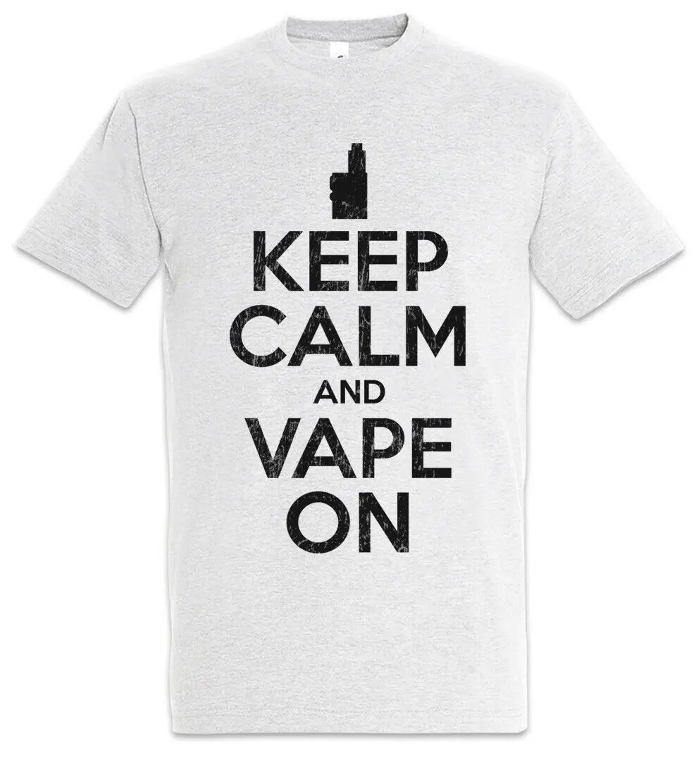 Keep Calm и Vape на футболке курение дыма