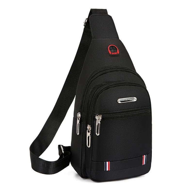 Fashion Men's Polyester Shoulder Bag Outdoor Travel Convenient Chest Bag Trend Men's Casual Messenger Bag