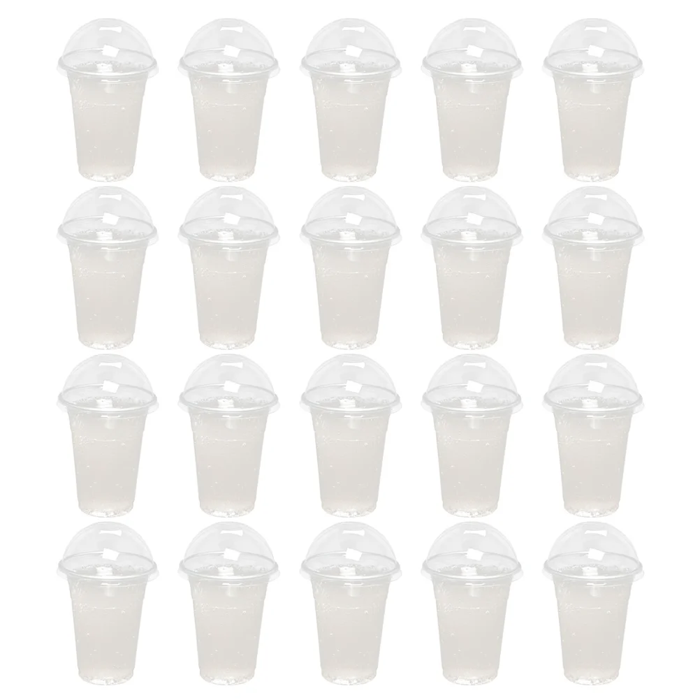 

30 Sets Portable Practical Shop Bubble Tea Cups Cold Drink Containers Cold Beverage Cups for Shop