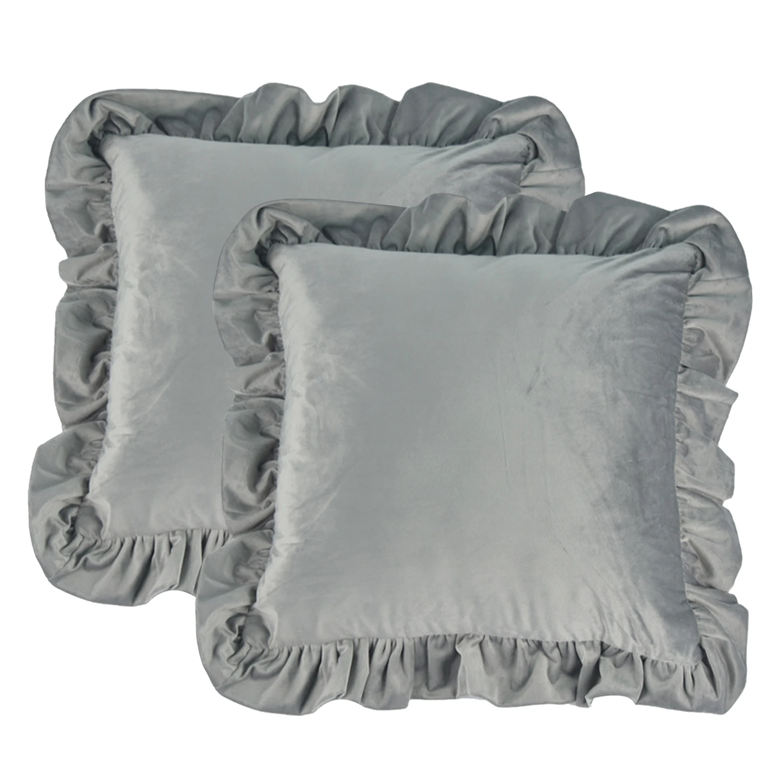 

2 шт., мягкая квадратная наволочка для подушки, на молнии