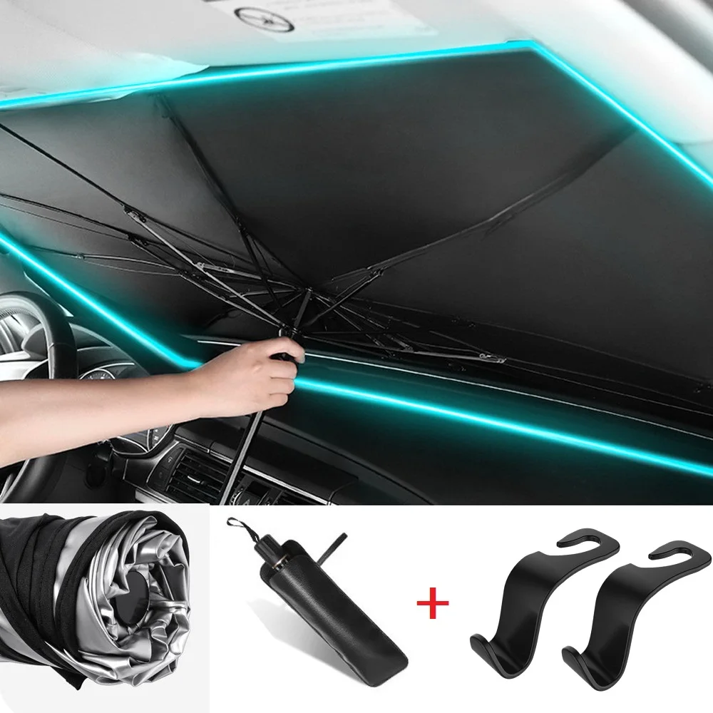 

Foldable Car Windshield Sun Shade Umbrella UV Protection Heat Insulation Parasol Auto Front Window Cover Interior Protector