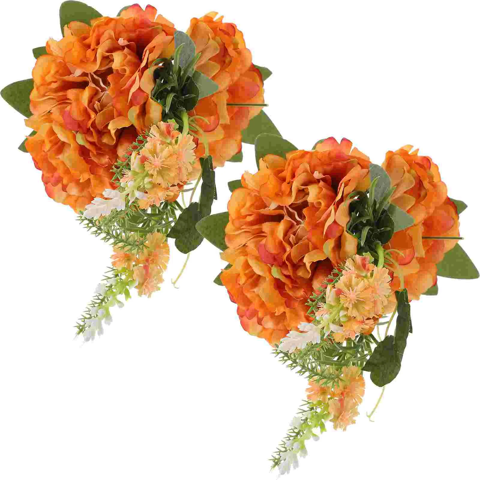 

2 Pcs Artificial Flower Home Decor Flowers Peony Bouquets Simulation Decors Silk Party