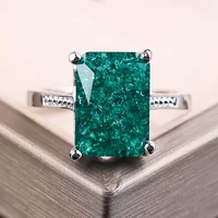 emerald stone rings for women big stone retro glass filled brilliant luminous malachite anniversary rings women%e2%80%98s gift jewelry