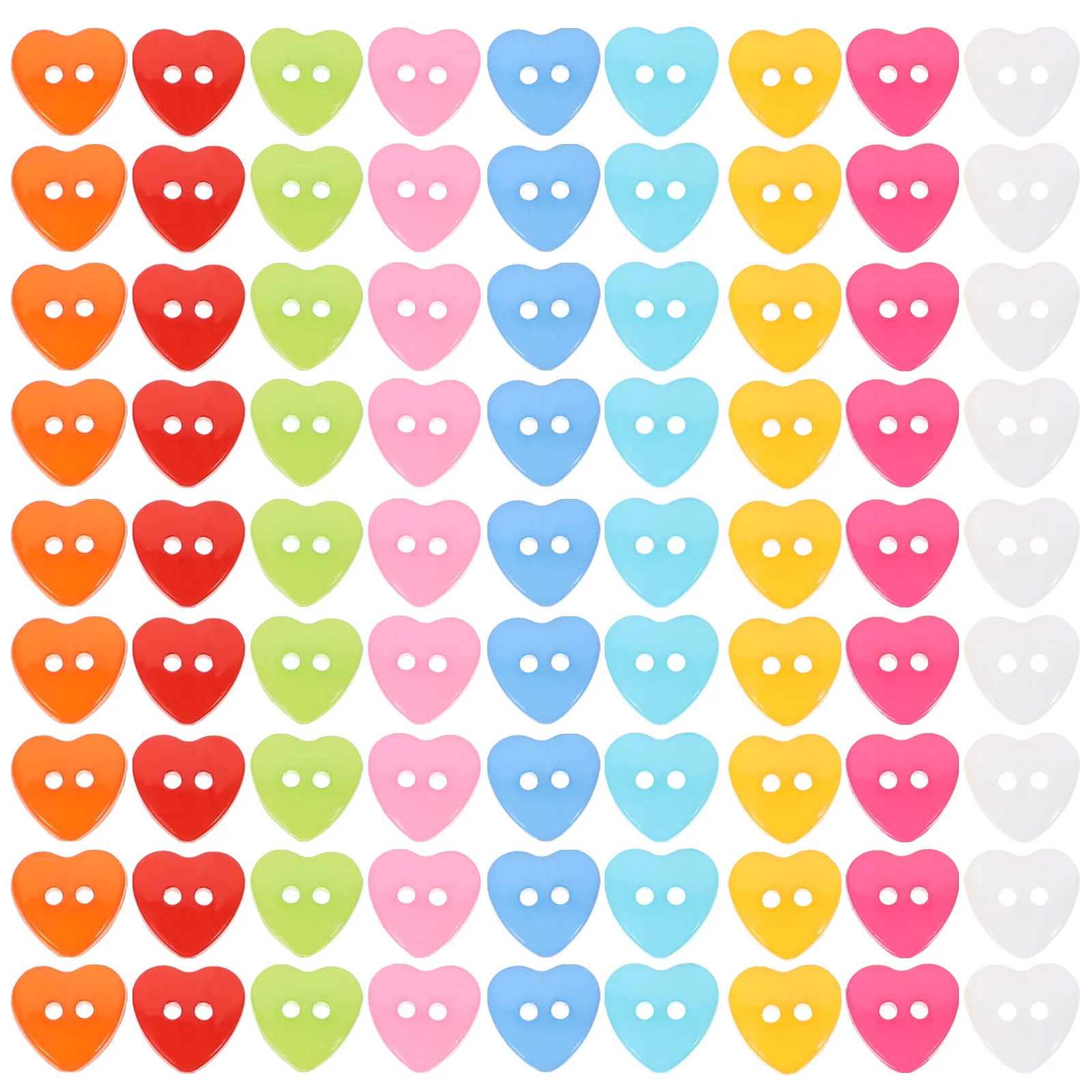 

Diy Buttons Materials Crafts Mixed Color Fastener Heart Shaped Snap Button