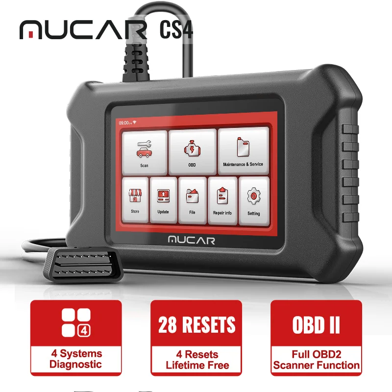 

MUCAR CS4 ABS/SRS System Auto Obd2 Scanner TPMS Oil Car Diagnostic Tool Automotive obd2 Code Reader Lifetime Free Update Scanner
