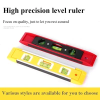 portable abs shell level ruler high precision strong magnetic 3 bubble level meter household hardware tools mini laser level