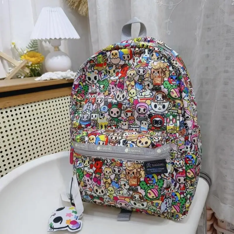

Fashion Cartoon Women Backpack Kawaii Cute Anime Student Large Capacity Schoolbag Commuter Bag Travel Storage Bag Holiday Gift