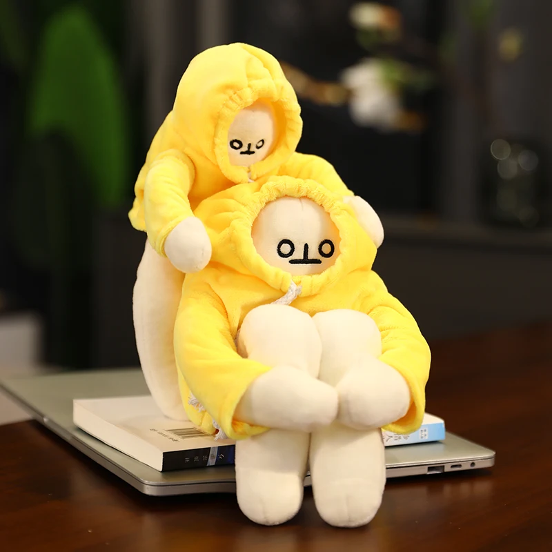 

18-36cm Kawaii WOONGJANG Stuffed Dolls Yellow Banana Man Plush Toy Korea Popular Plush Dolls Soft Toy Children Birthday Gifts