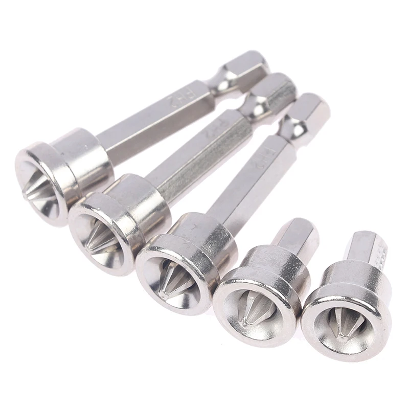

5pcs/pack Magnetic Positioning Screwdriver Bits Head Woodworking Screw Hex Shank Positioning Bit Head Woodworking Tool
