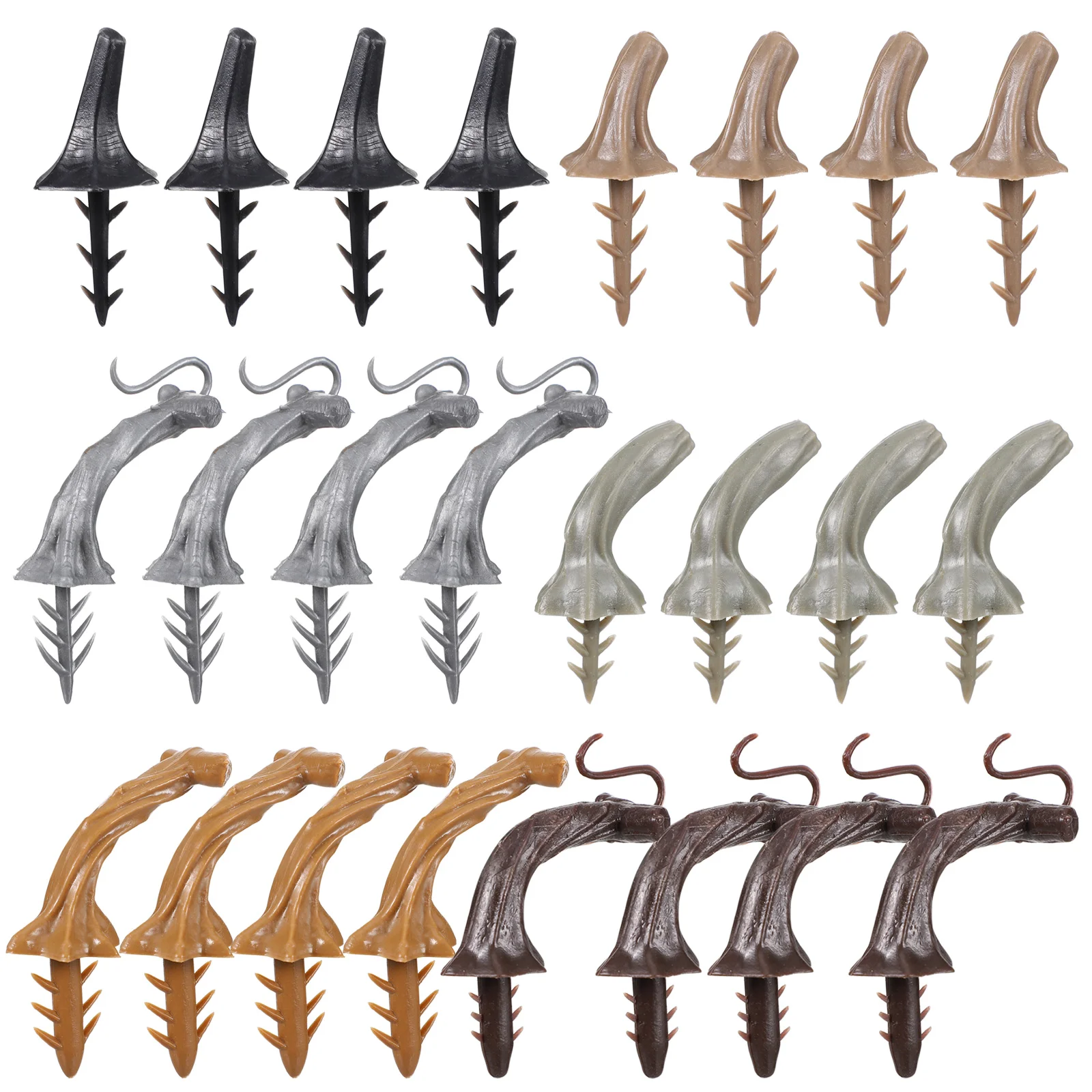 

24 Pcs Craft Supplies Pumpkin Plastic Handle Mini Accessories Lantern Statue Decor