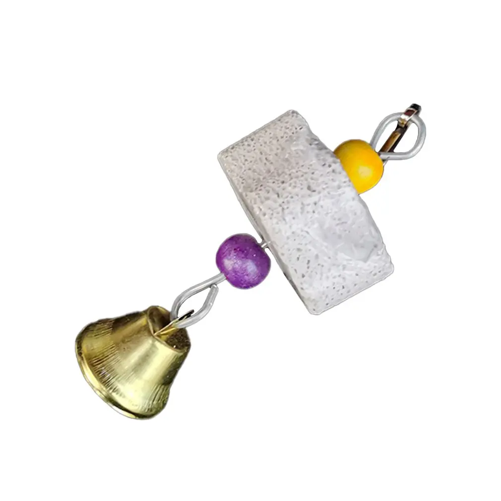 

Stone Mineral Pet Supplies Bird Cage Toy Grinding Stone Flower Shape Hang Style Parakeet Toy For Parrot