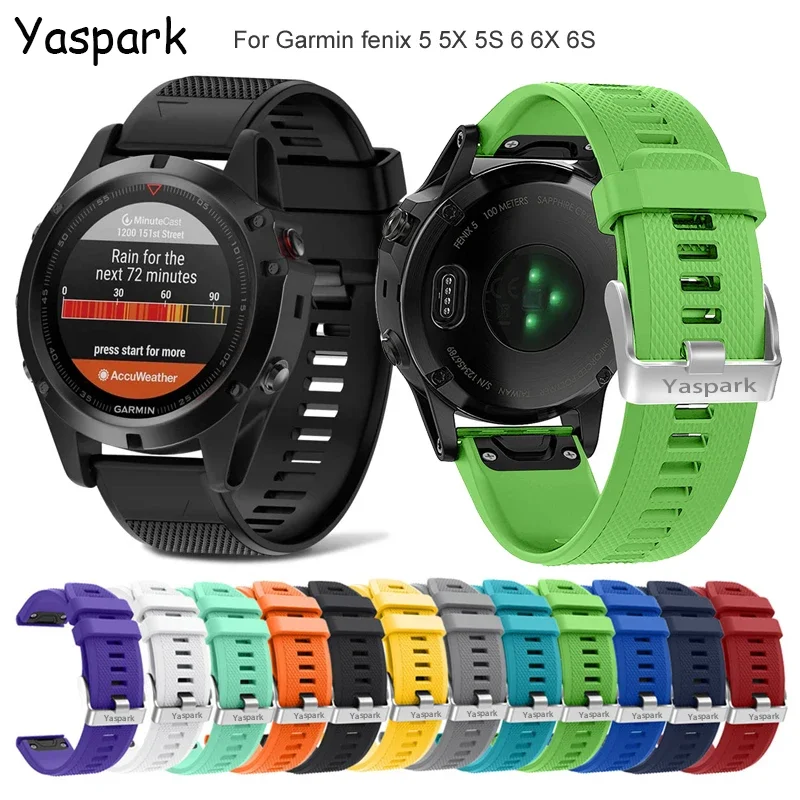 Yaspark 20 22 26 мм ремешок для часов Garmin Fenix 6 6S 6X 5X 5 5S 3HR Forerunner 935 945 быстросъемные ремни
