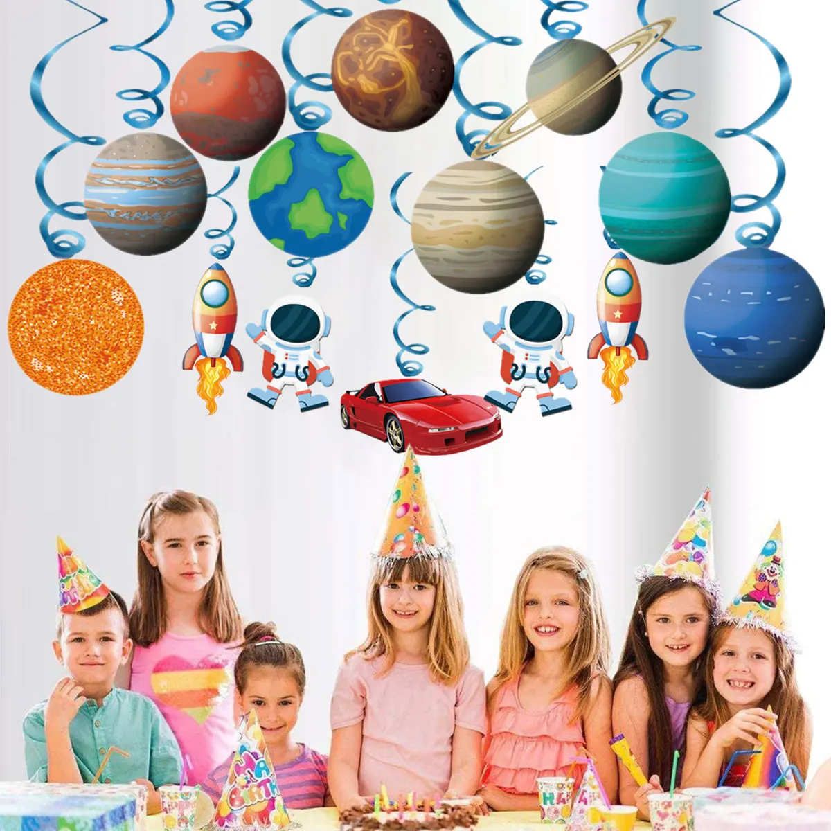 Фото L 14 шт., декоративные подвесные украшения для детской вечеринки №2