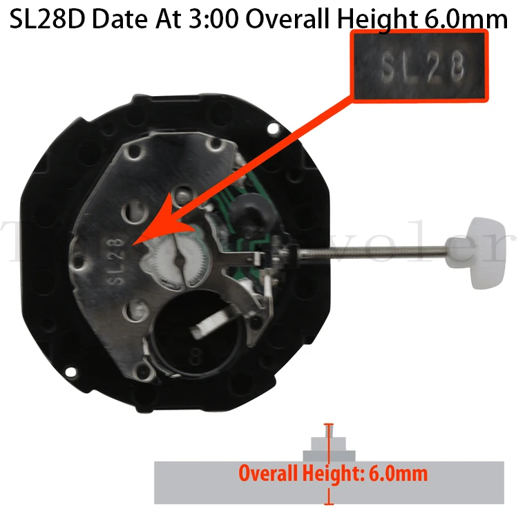 Дальний Восток 3 стрелки кварцевые часы с механизмом SL28D дата 3:00 общая высота 6 0 мм
