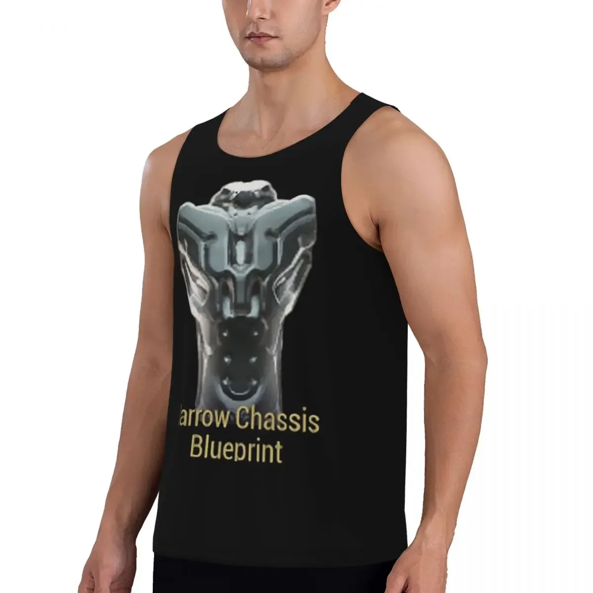 Фото Быстросохнущая дышащая майка-безрукавка для бодибилдинга Harrow Chassis Blueprint Warframe Tennoc Gym Tank Muscle №2