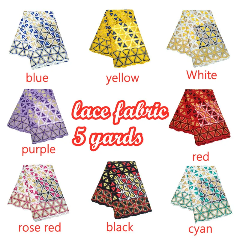 

Новый дизайн, хлопковая вышивка, кружевная ткань с отверстиями, высококачественные африканские платья «сделай сам» для женщин, сетчатая тк...