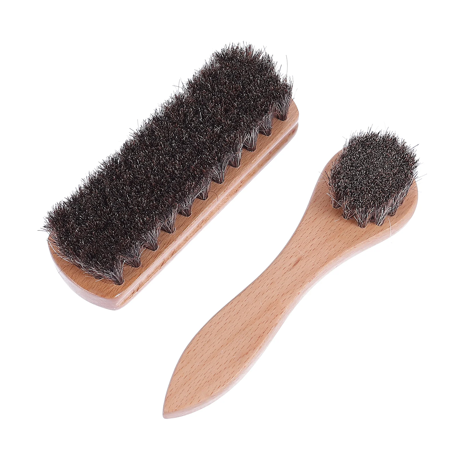 

2pcs Horse Mane Shoes Polishing Brush Wooden Handle Horse Shoes Care Tool