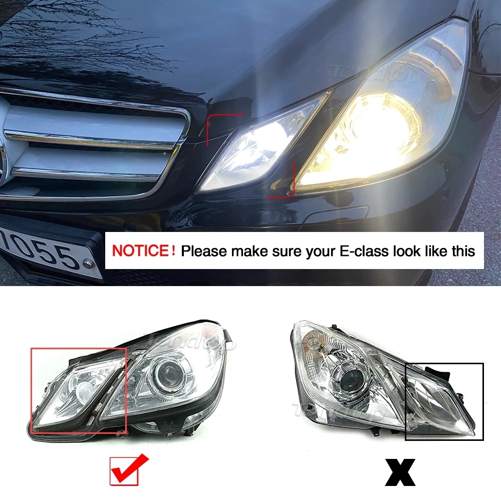 6000K HID соответствующий ксеноновый белый светодиод для 2010-2013 Mercedes W212 E-Class E350 E550 E63 AMG