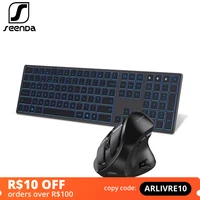 SeenDa Multi-Device Rechargeable Keyboard Colors Backlight Illuminated Bluetooth Keyboard for Microsoft Windows Laptop