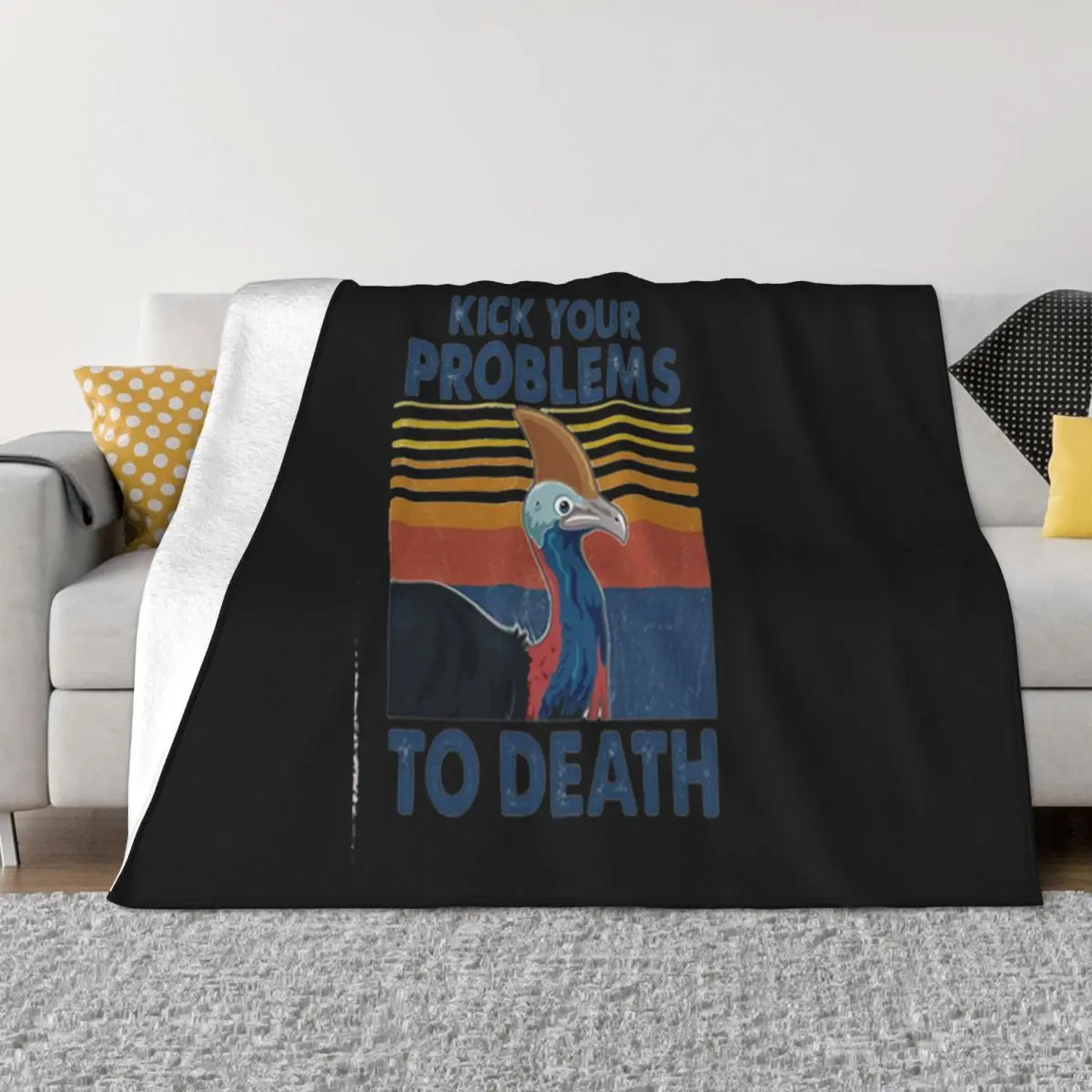 Cassowary Kick Your Problems To Death плюшевое одеяло