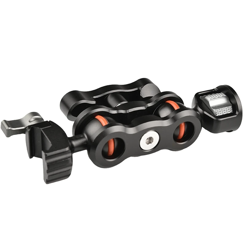 

1 Pcs Multi-Function Dual Ball Head Hot Shoe 1/4Inch Screw 180 Degree Camera Stand Bracket For Camera Accessories