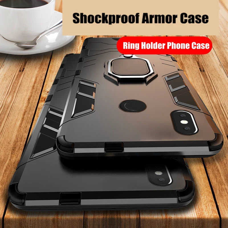 

For Xiaomi Redmi 6 Pro Coque Redmi Note 6 Pro Finger Ring Holder Phone Case For Redmi Note 6 Pro Redmi 6 6pro Back Cover Funda