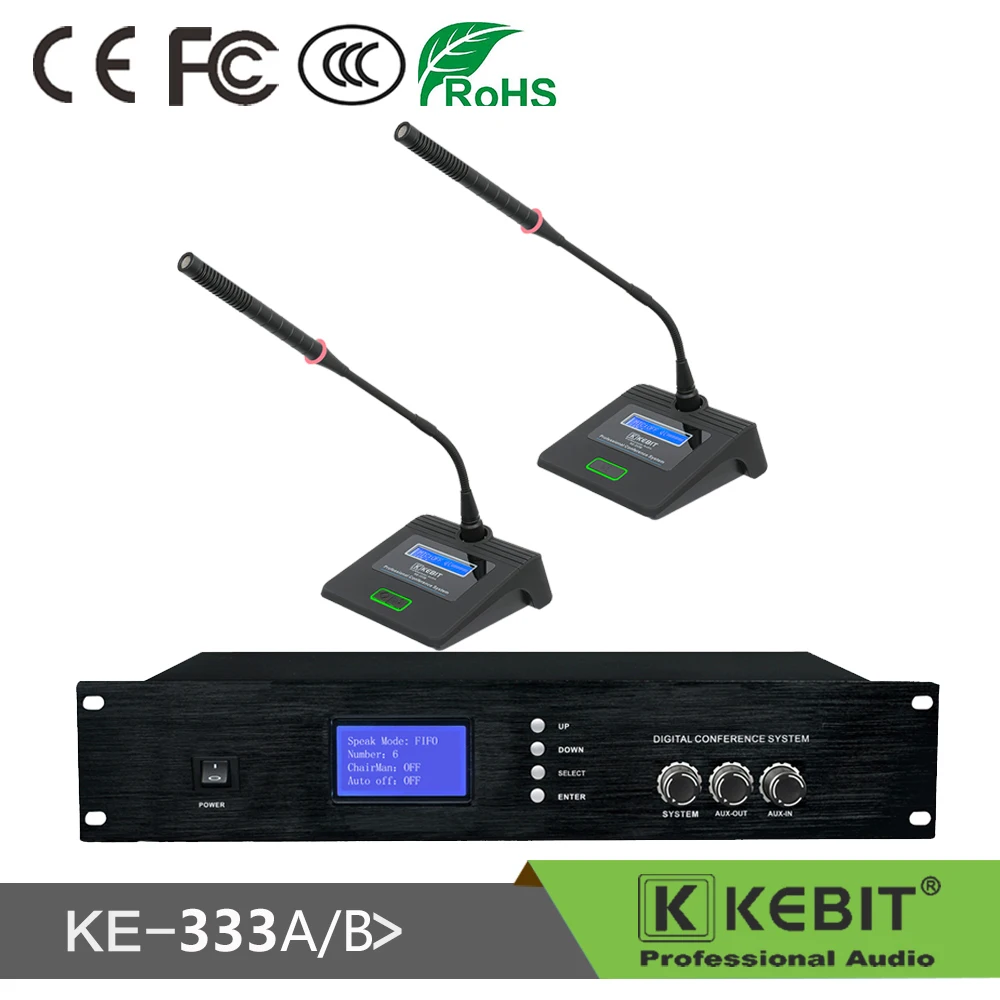 KE-333AB  New Pro Wired Digital Conference Meeting Room Microphone System Table Mic Unit