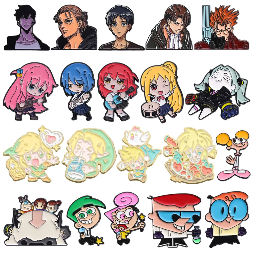 Женская эмалированная брошь в виде волшебной палочки