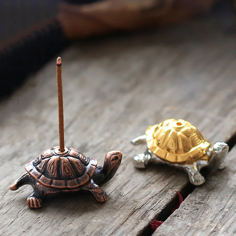 

Creative Alloy Tea Ceremony Ornaments Personality Line Incense Burner Japanese Style Tortoise Incense Stick Incense Holder