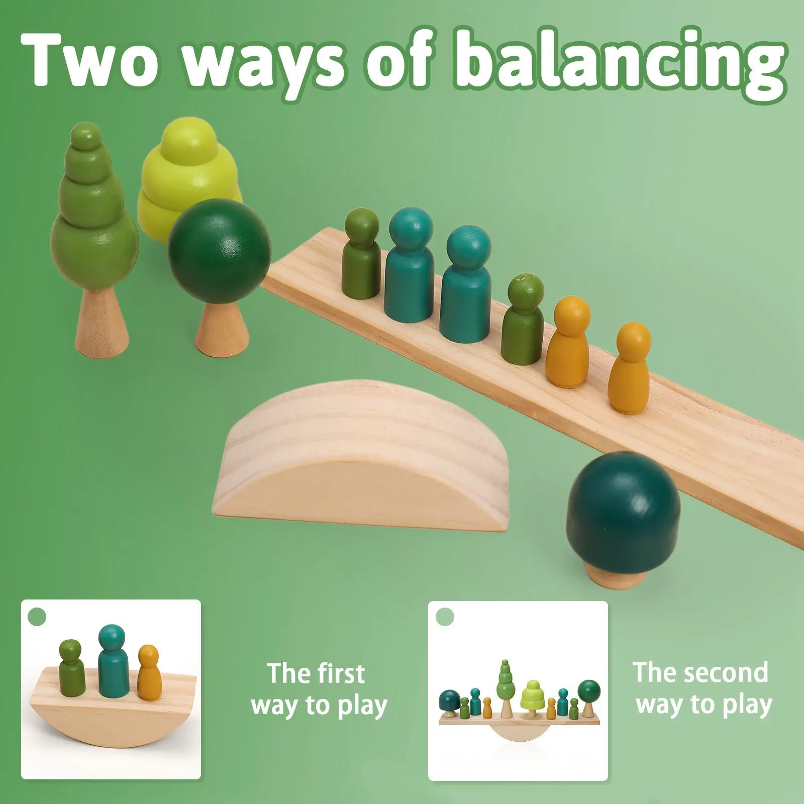 

Wooden Balance Scale Toy Early Educational Toy Activity Puzzles for Toddlers