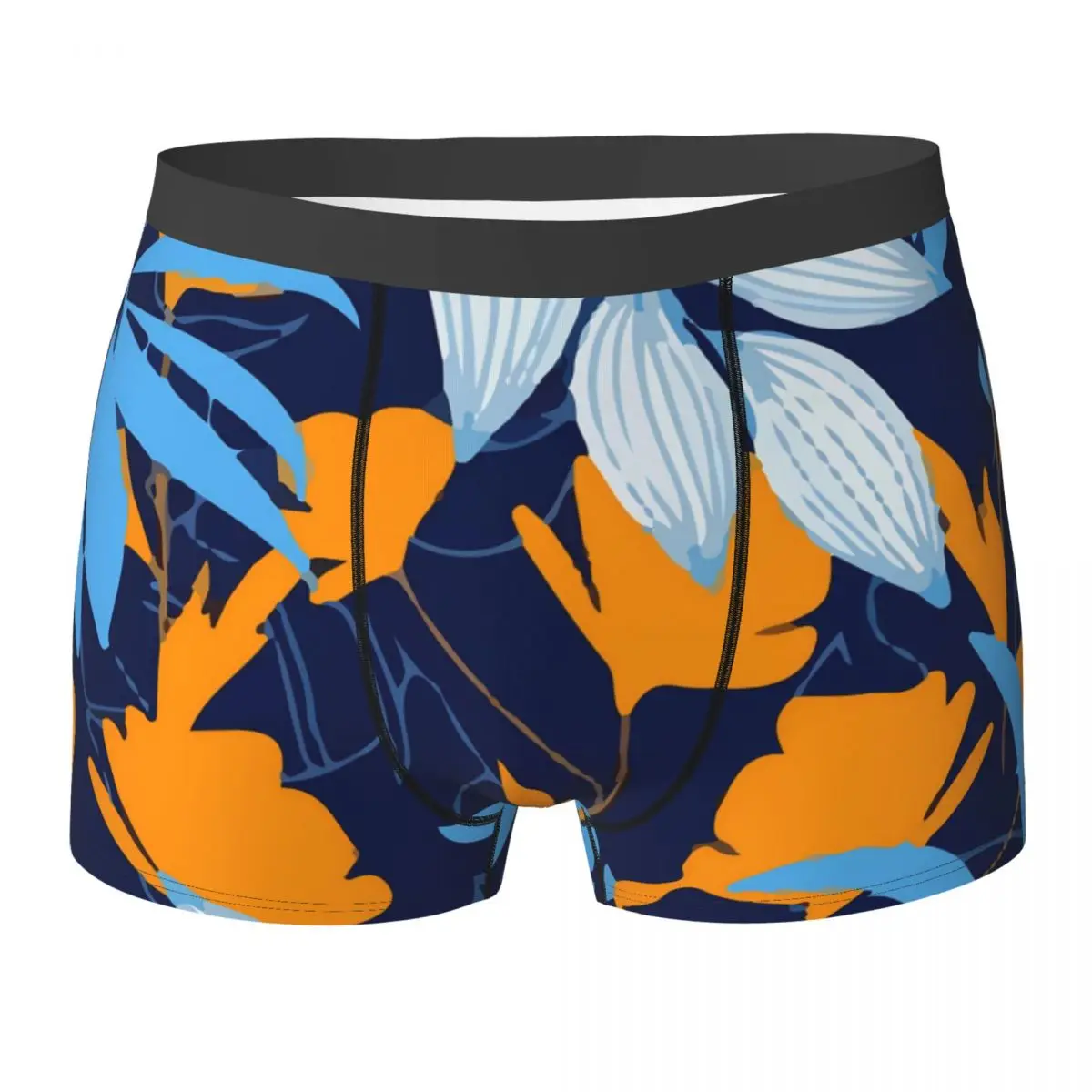 

Plants Print Underwear Tropical Leaves Men Underpants Printed Breathable Boxer Shorts Quality Boxer Brief Plus Size