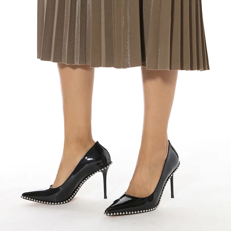 

Туфли женские на высоком каблуке 12 см, бежевые туфли-лодочки с открытым носком, туфли-лодочки с острым носком, повседневная обувь на шпильке,...