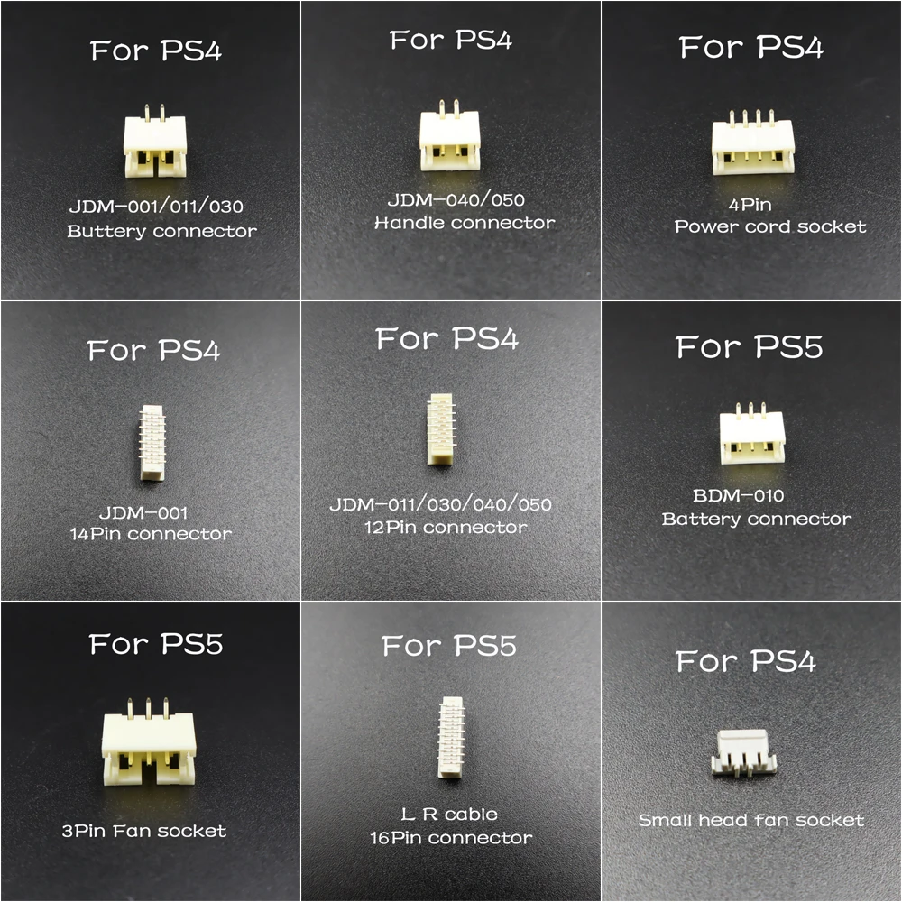 Фото Для PS4 PS5 Ручка Оригинальный контактный разъем для зарядки аккумулятора L2 R2 Разъем для контактного зажима JDM-001 011 030 040 050 BDM-010 №1