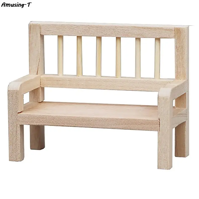

1:12 Dollhouse Miniature Wooden Table chair Model Doll House Furniture Toys Accessories Christmas Gift