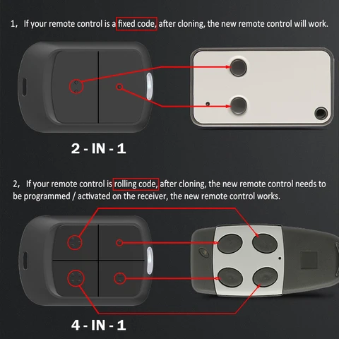 Многочастотный дубликатор для гаражных ворот Yinuogou