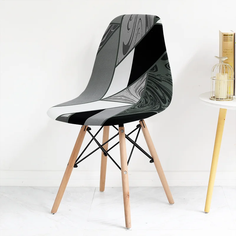 Цельнокроеное Платье с принтом сиденье Чехол маленького размера оболочки стул