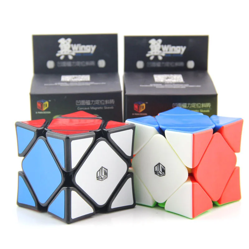 

Hot XMD Qiyi X-Man Design Wingy Magnetic Cube 3x3 Xiezhuan Concave Positioning System Cubo Magico Professional Puzzle Toys Gift