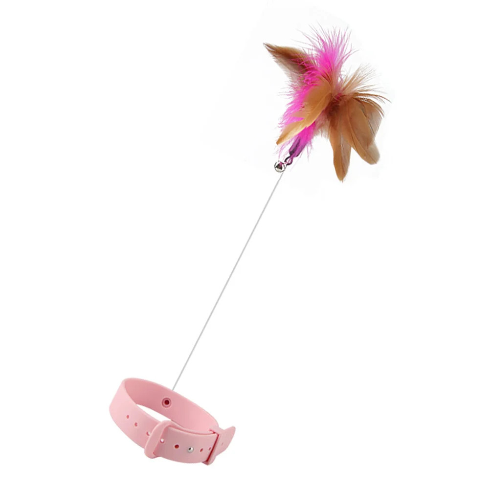 

Cat Toy Wand Teaser Kitten Collar Toys Interactive Stickpet Rod Teasing Cats Playing Catcher Puzzle Exerciser Wands Catnip