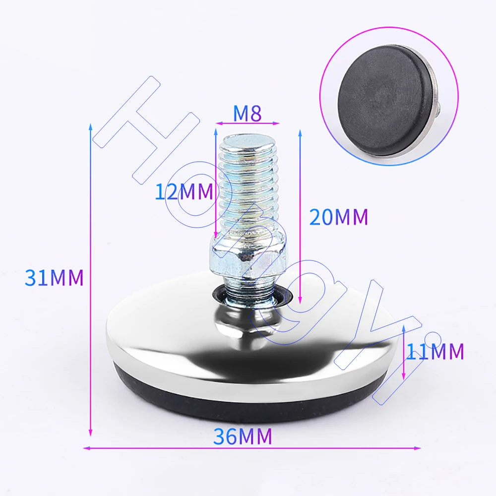 

Регулируемые ножки стула для выравнивания M6 M8 M10 Нескользящий регулируемый винт для ног, обеспечивает одежду для пола, снижает уровень шума и многого другого