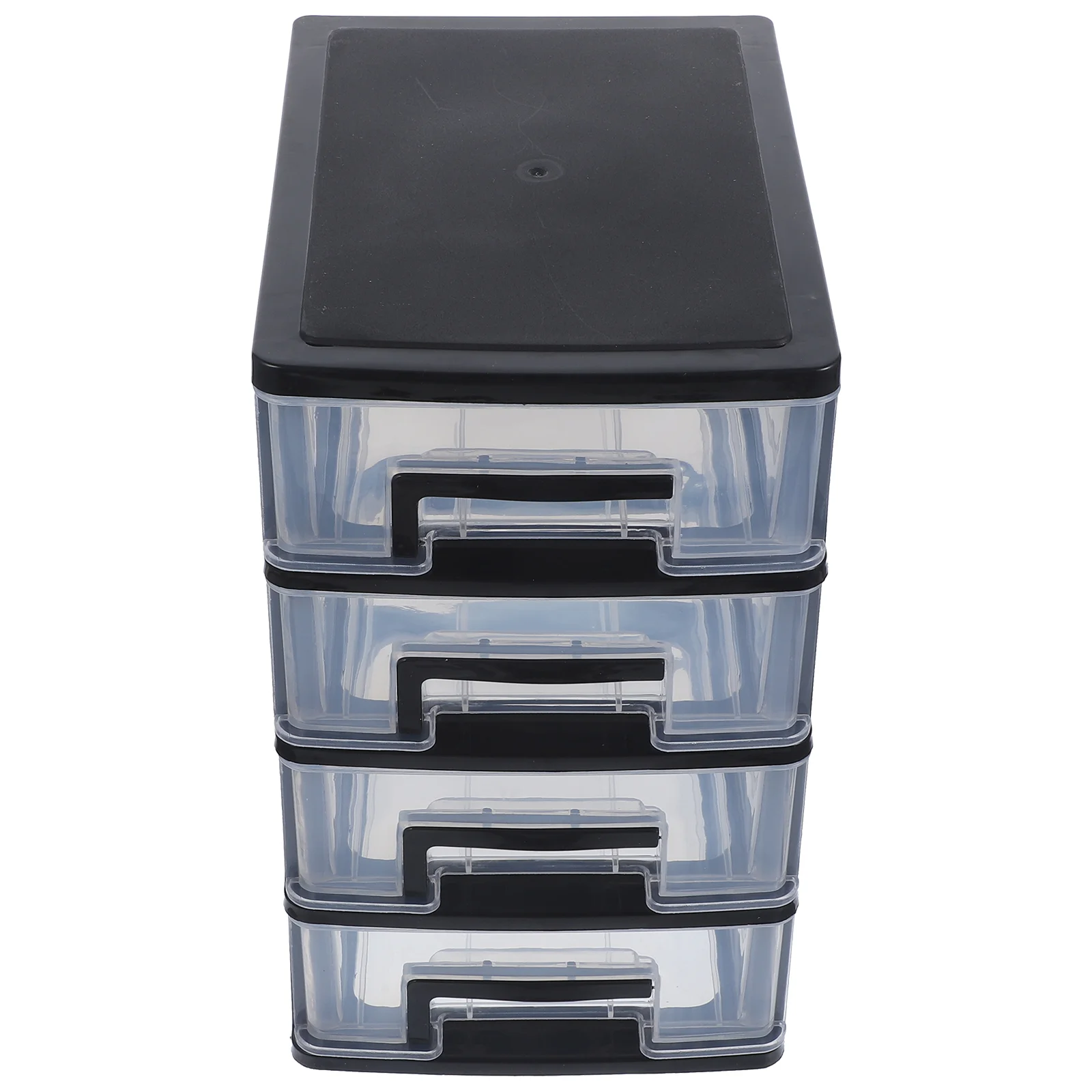 

1 pc 4 drawer storage cabinet clear drawer type closet storage box storage shelf storage rack for office Plastic organizer