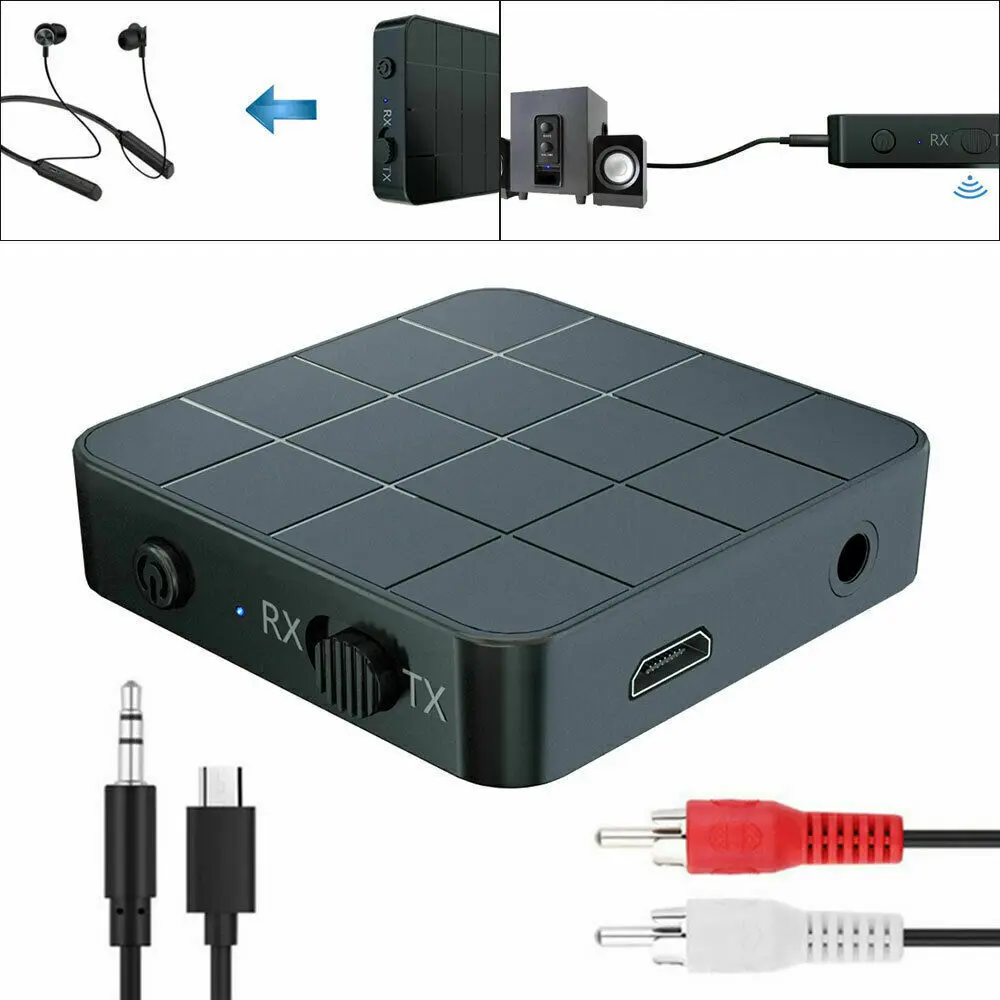 

Bluetooth-совместимый аудиоресивер 5,0, передатчик 3,5 мм, стерео музыкальный Беспроводной адаптер, USB-ключ для ТВ, ПК, наушников