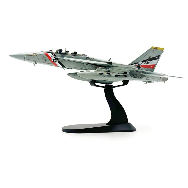 Фото Масштабная модель американского истребителя F/A‑18F Super Hornet VFA‑2, масштаб 1:72, из литого металла, коллекционная модель военного самолета, подарок. №5