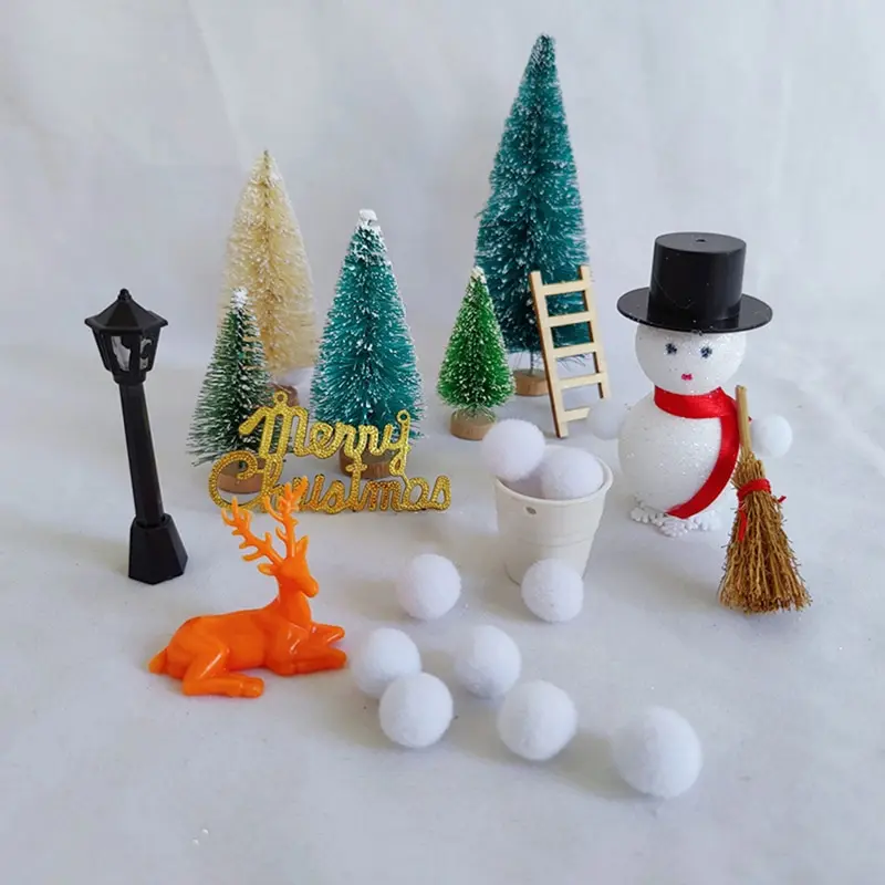 

Miniature Christmas Santa Claus Snowman Micro-landscape Decorations Ornament DIY
