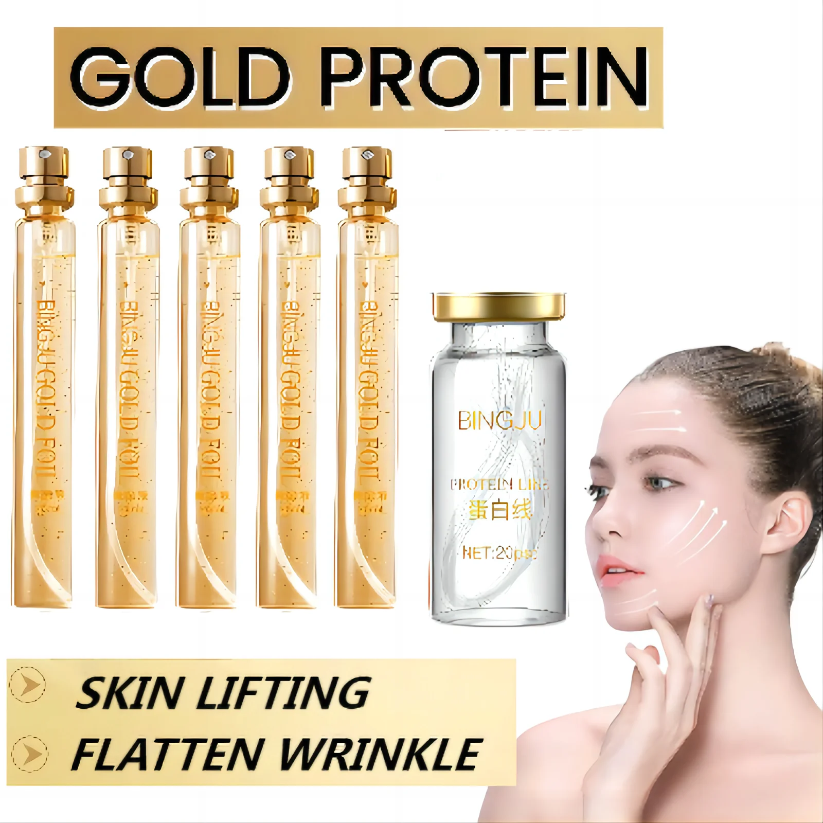 Protein Thread Lifting Set Face Filler Absorbable Collagen Protein Thread Firming Anti-aging Smoothing Firming Moisturizing